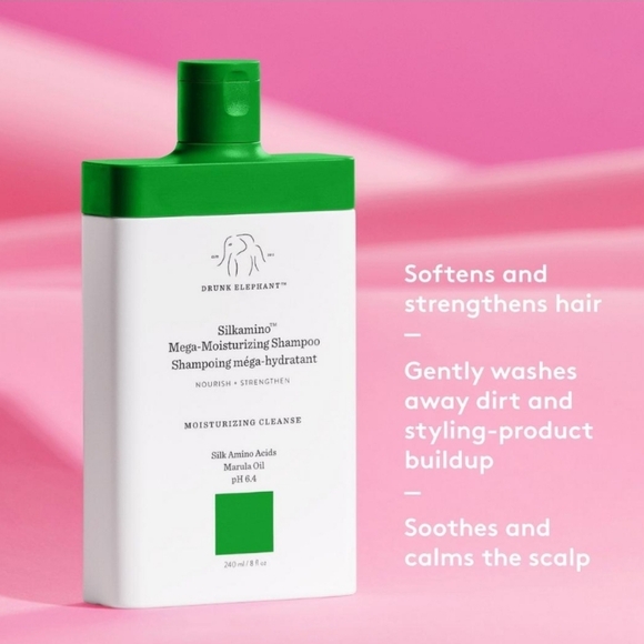 Drunk Elephant Silkamino Mega-Moisturizing Shampoo Nourish+Strengthen, 8oz, New - Picture 4 of 6
